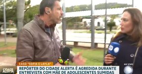 Repórter da Record é agredida ao vivo por jornalista da Band